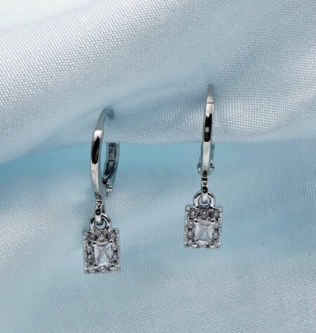 Minimalist Square Drop Hoops