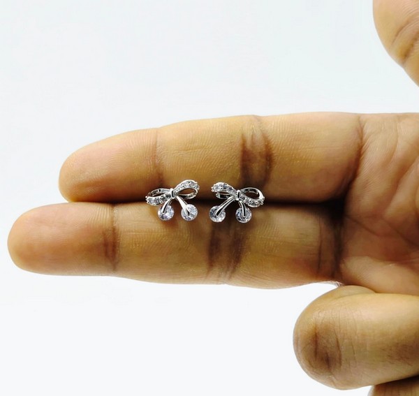 Chic Bowtie Glimmer Studs - Image 3