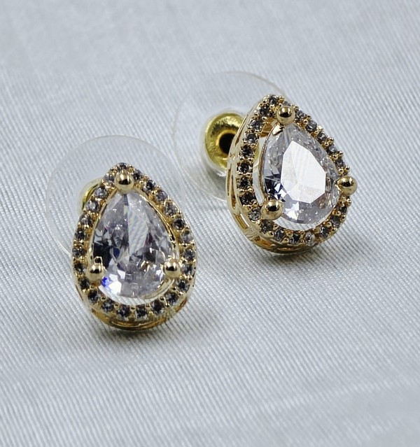 Blush Aura Teardrop Earrings