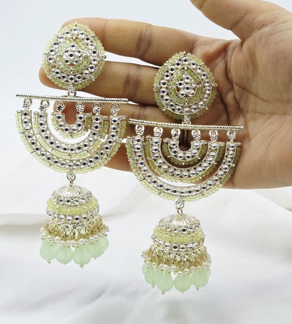 Aafreen Mint Jhumkas - Image 3