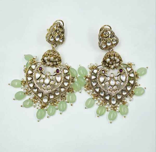 Dilnoor Jhumka Chandbali Earrings