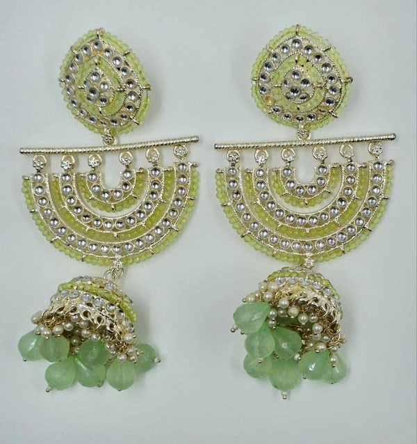 Aafreen Mint Jhumkas