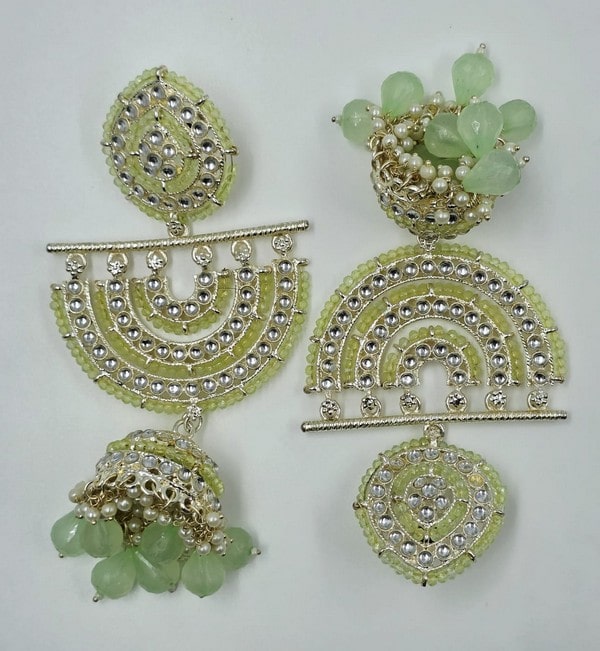Aafreen Mint Jhumkas - Image 2