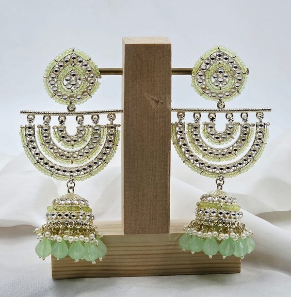Aafreen Mint Jhumkas - Image 4