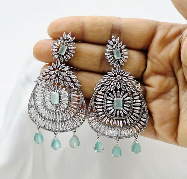 Aqua Reyna Dangle Earrings - Image 2