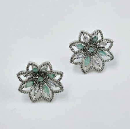 Crystal Petals Floral Stud