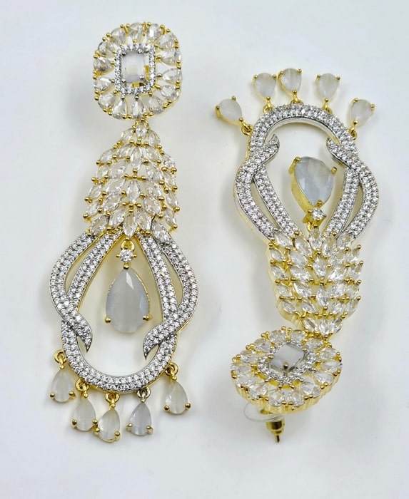 Opaline Blaze Dangle Earrings - Image 2