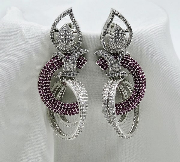 Dazzling Ruby Pink & Crystal Dangler - Image 3