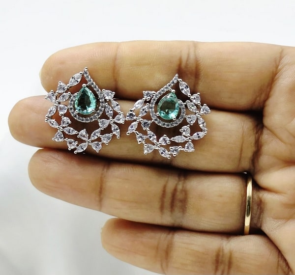 Naira Halo Stud Earrings - Image 2