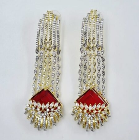 Royal Scarlet Chandelier Earrings