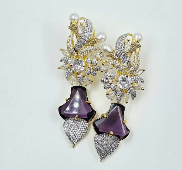 Starlit Cascade Drop Earrings - Image 5
