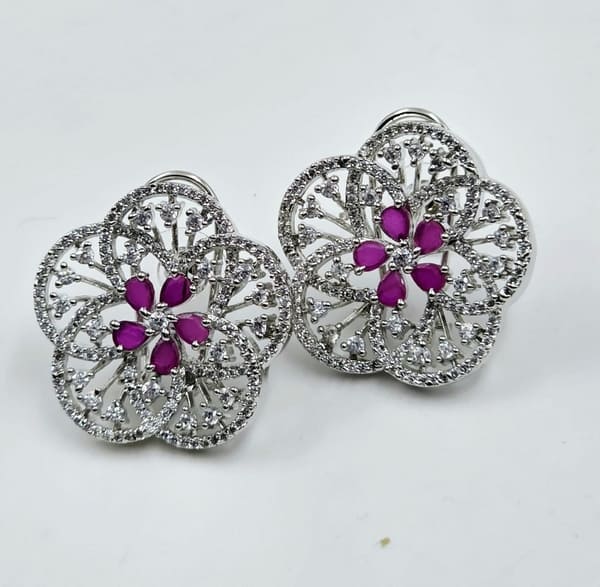Rooh Gulabi Blossom Studs - Image 2