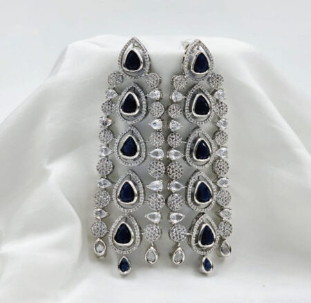 Sapphire Cascade Chandelier Earrings