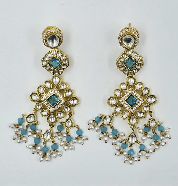 Peacock Radiance Statement Earrings