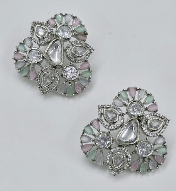 Mint Rose Radiance Studs - Image 3