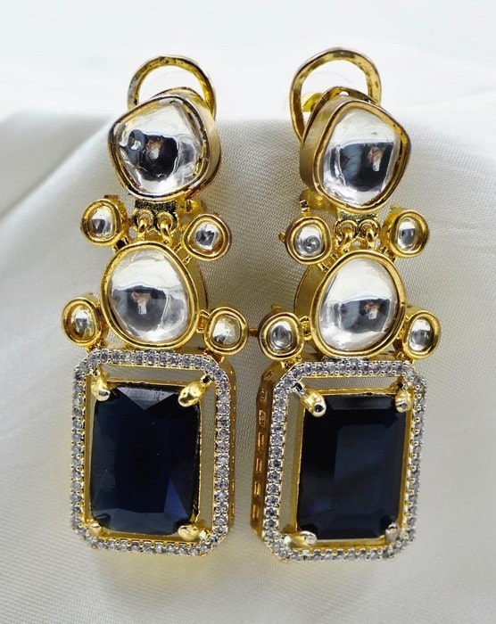 Rajasi Blue Drop Earrings - Image 2