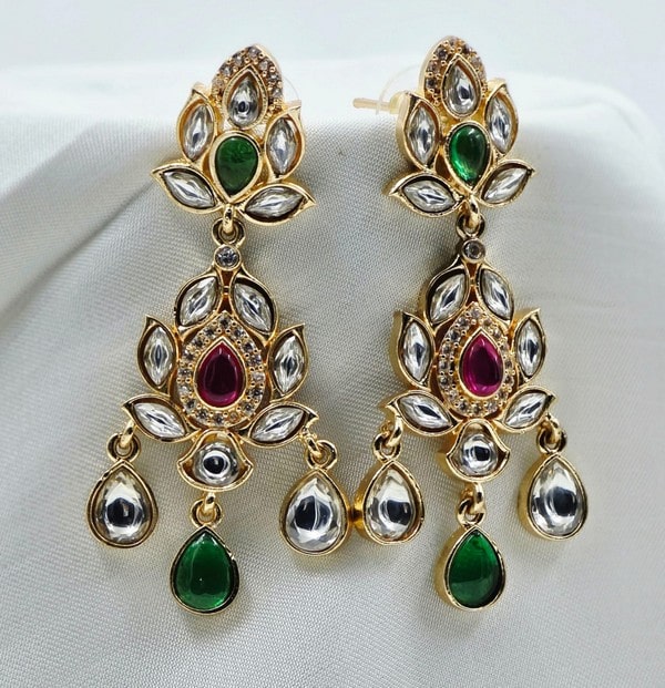 Kynaa Floral Dangle Earrings - Image 2