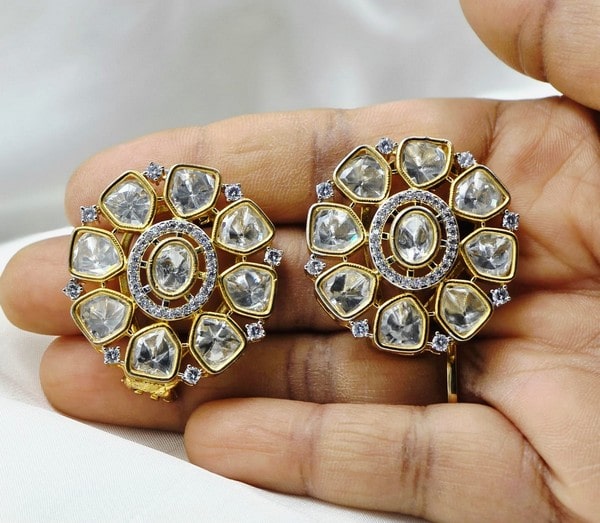 Polki Posy Studs - Image 4