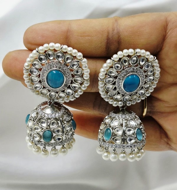 Neela Noor Jhumkas - Image 4